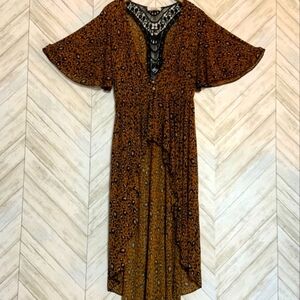 L.I.F.E Leopard Duster Women’s Kimono Animal Print Sz Small